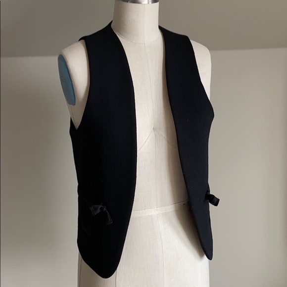 Thick Black Maison Scotch Vest with Bow Detailing - Picture 1 of 5